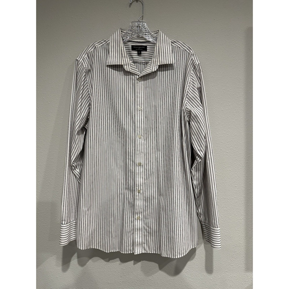 Banana Republic Men's Non-Iron‎ Dress Shirt, Slim Fit, Wrinkle Free, XL